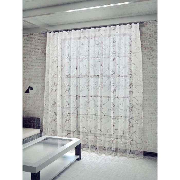 Тюль Вида, ш. 400 х в. 260 см, сиреневый, 100% полиэстер