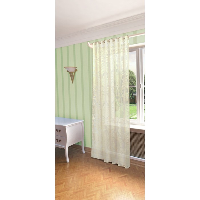 Тюль Рейна, ш. 300 х в. 280 см, бежевый, 70% вискоза, 30% полиэстер