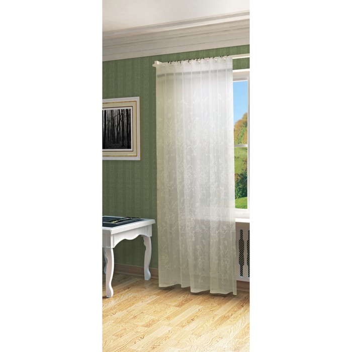 Тюль Кива, ш. 300 х в. 280 см, бежевый, 100% полиэстер