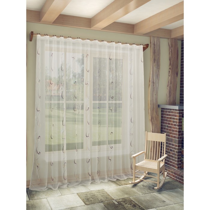 Тюль Джози, ш. 300 х в. 260 см, сиреневый, 100% полиэстер