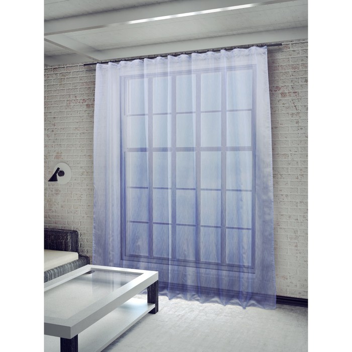 Тюль Маргарет, ш. 300 х в. 260 см, голубой, 100% полиэстер