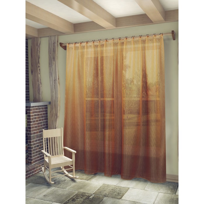 Тюль Маргарет, ш. 300 х в. 260 см, терракот, 100% полиэстер