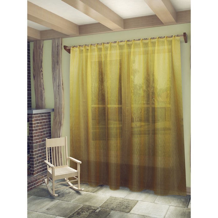 Тюль Маргарет, ш. 300 х в. 260 см, золотистый, 100% полиэстер