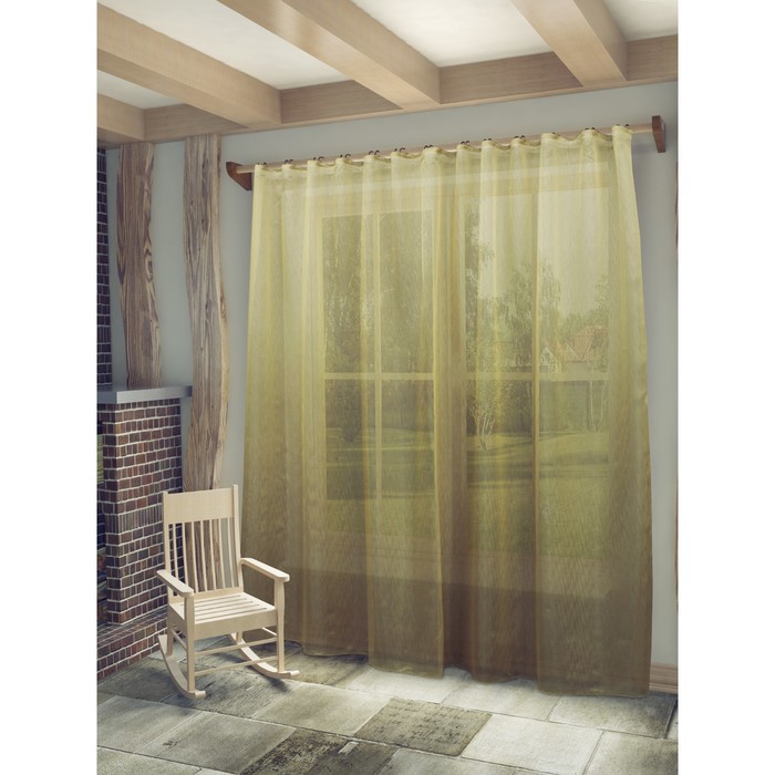 Тюль Маргарет, ш. 300 х в. 280 см, какао, 100% полиэстер