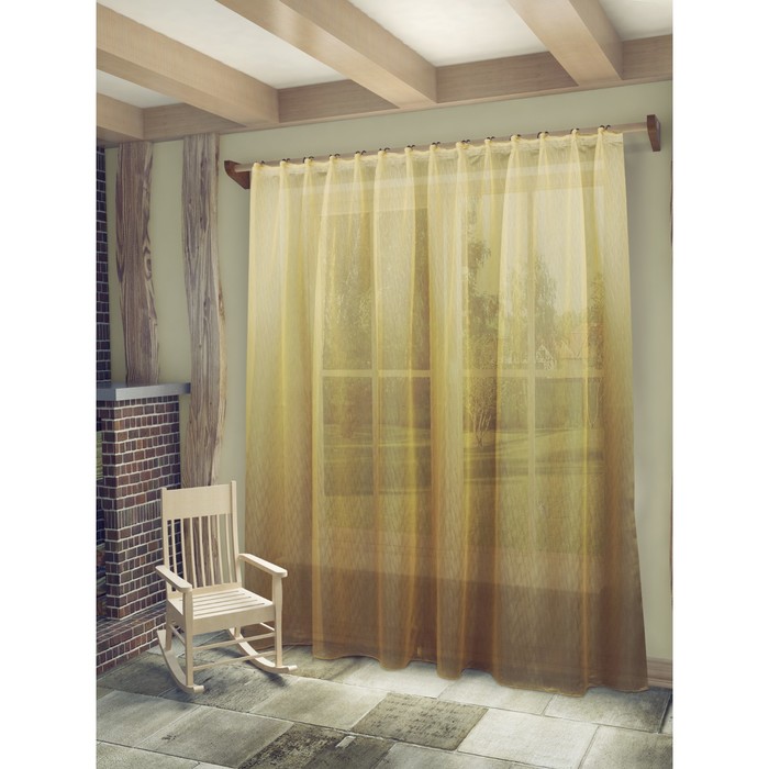 Тюль Маргарет, ш. 300 х в. 260 см, персиковый, 100% полиэстер