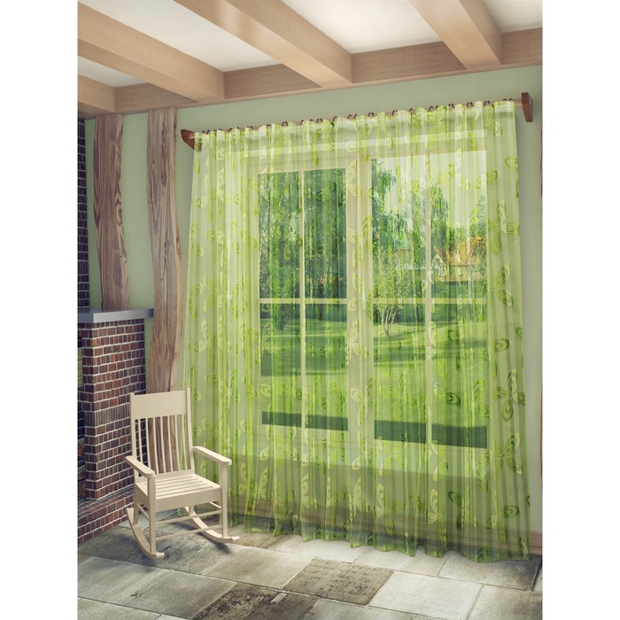 Тюль Кимми, ш. 300 х в. 260 см, зеленый, 100% полиэстер