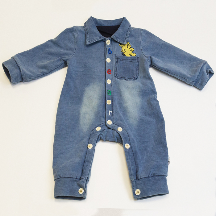 Комбинезон детский "Джинс 1", рост 90 см, цвет голубой