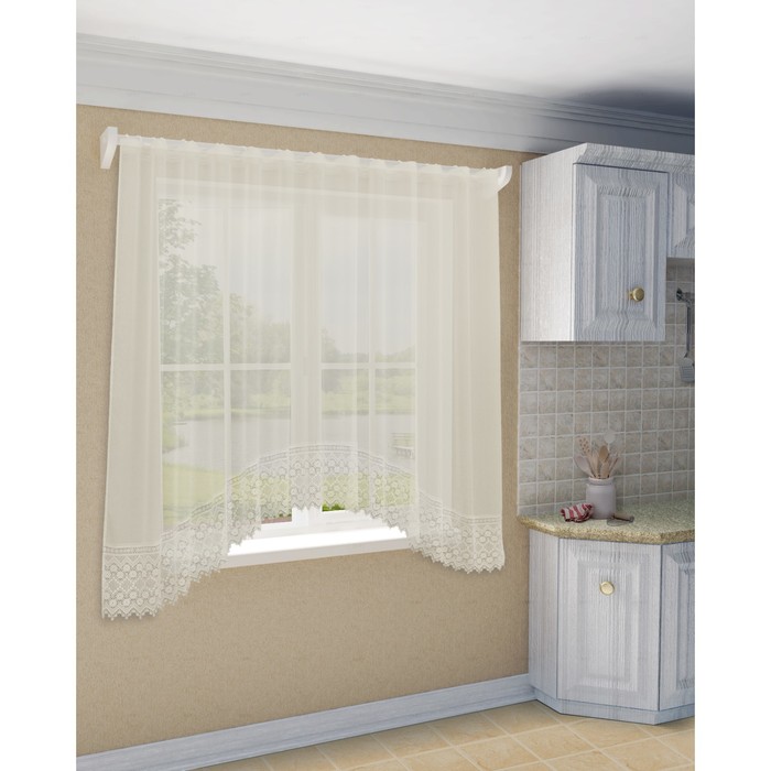 Тюль Кристл, ш. 320 х в. 190 см, бежевый, 100% полиэстер