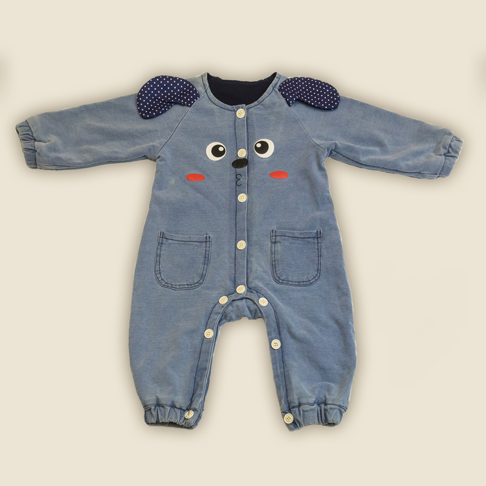 Комбинезон детский "Джинс 2", рост 73 см, цвет голубой