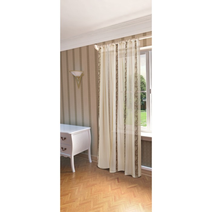 Тюль Бренда, ш. 300 х в. 280 см, коричневый, 100% полиэстер