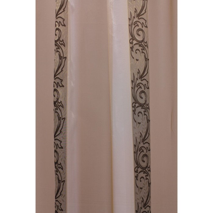 Тюль Бренда, ш. 300 х в. 280 см, коричневый, 100% полиэстер