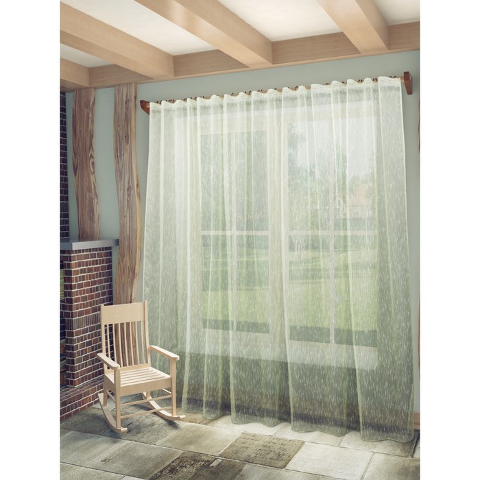 Тюль Вивьен, ш. 300 х в. 280 см, салатовый, 100% полиэстер