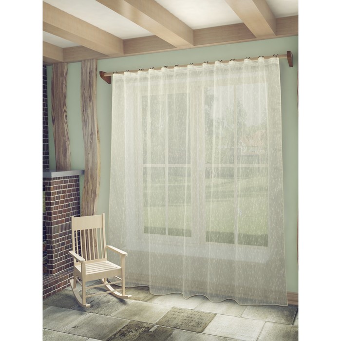 Тюль Вивьен, ш. 300 х в. 280 см, бежевый, 100% полиэстер