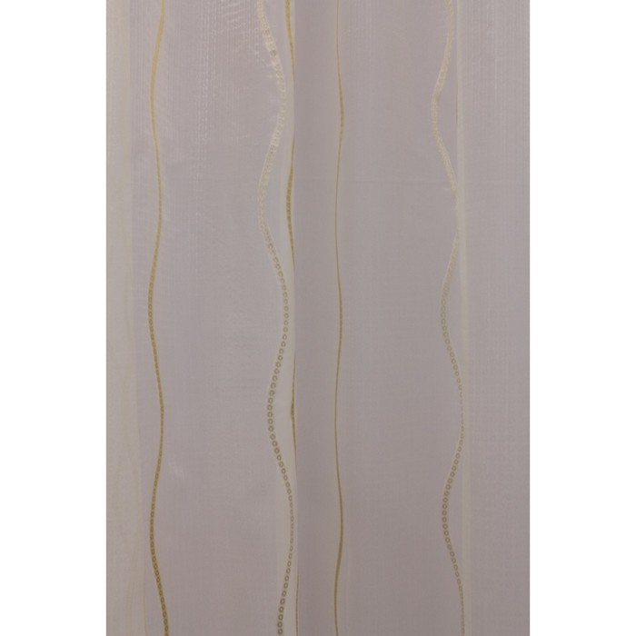 Тюль Клерис, ш. 300 х в. 280 см, бежево-золотой, 100% полиэстер