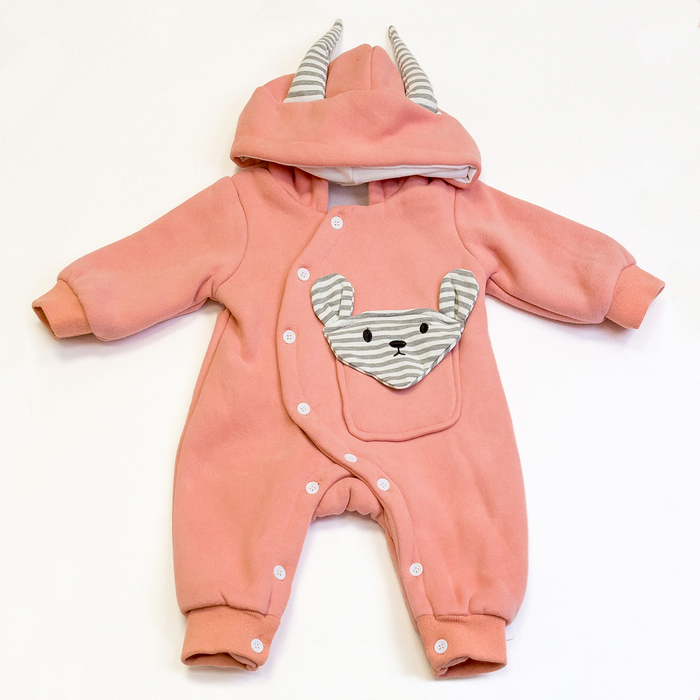 Комбинезон детский "Мышонок", рост 66 см, цвет розовый