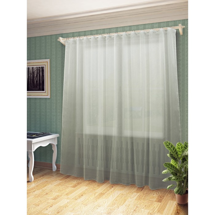 Тюль Рейчел, ш. 300 х в. 280 см, белый, 100% полиэстер