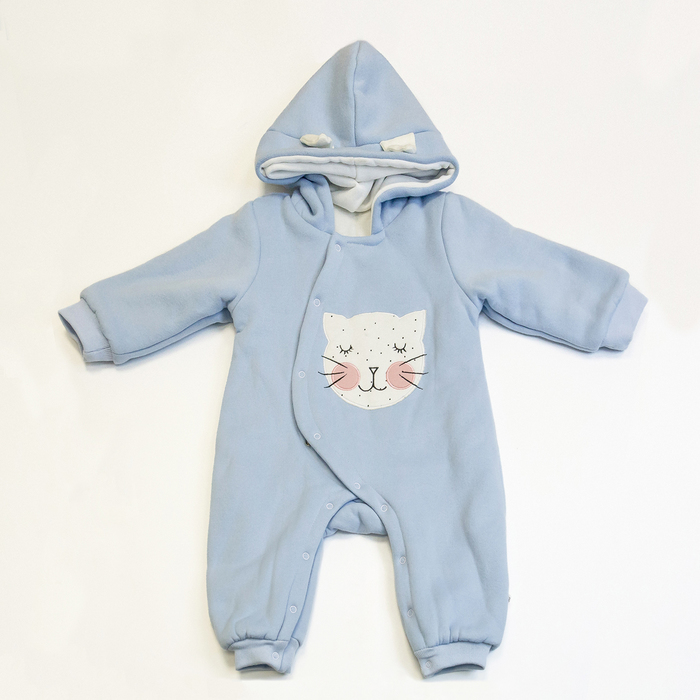 Комбинезон детский "Котик", рост 66 см, цвет синий