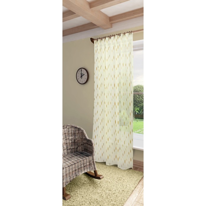 Тюль Делис, ш. 300 х в. 280 см, оранжевый, 100% полиэстер