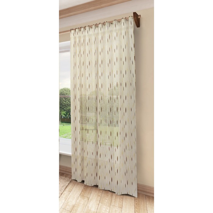 Тюль Делис, ш. 300 х в. 280 см, коричневый, 100% полиэстер