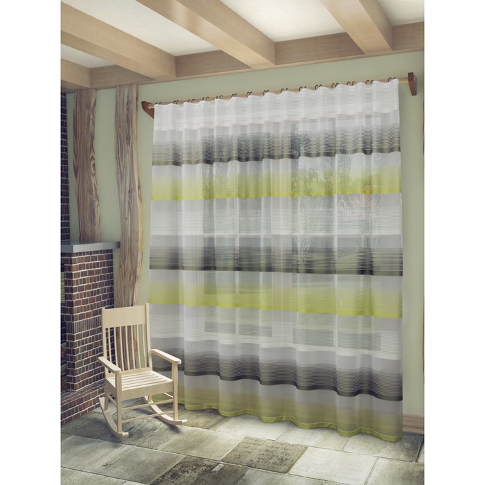 Тюль Лучиана, ш. 285 х в. 255 см, желтый, 100% полиэстер