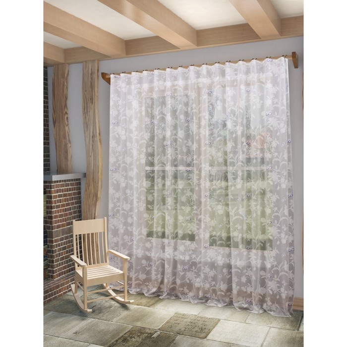 Тюль Батерфляй, ш. 300 х в. 280 см, сиреневый, 100% полиэстер