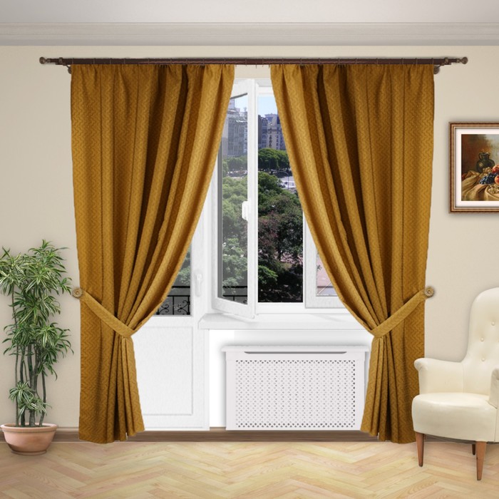 Шторы "Мечта", размер 180х280 см-2 шт., 2 подхвата цвет 1135