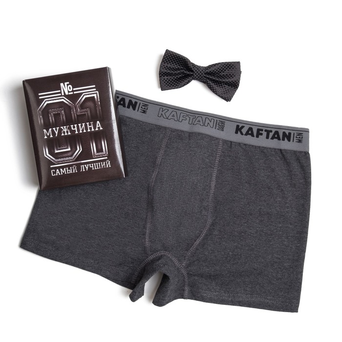 Набор мужской "Мужчина №1" трусы и галстук-бабочка, размер 46