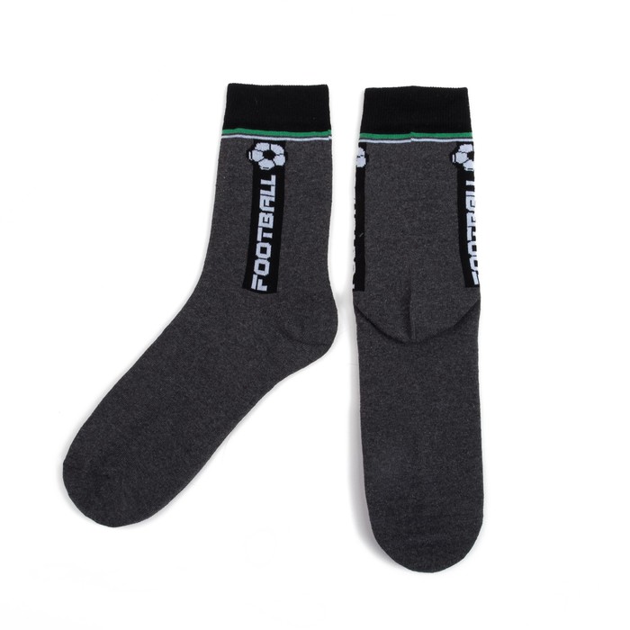 Носки мужские "Football" серый р-р 41-44 (27-29 см) 80% хл,15% п/а, 5% эл