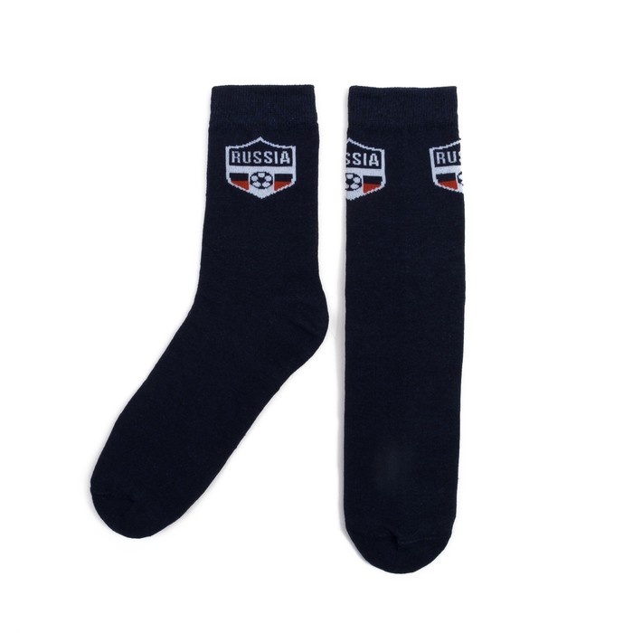 Носки мужские "Russia" синий р-р 41-44 (27-29 см) 80% хл,15% п/а, 5% эл