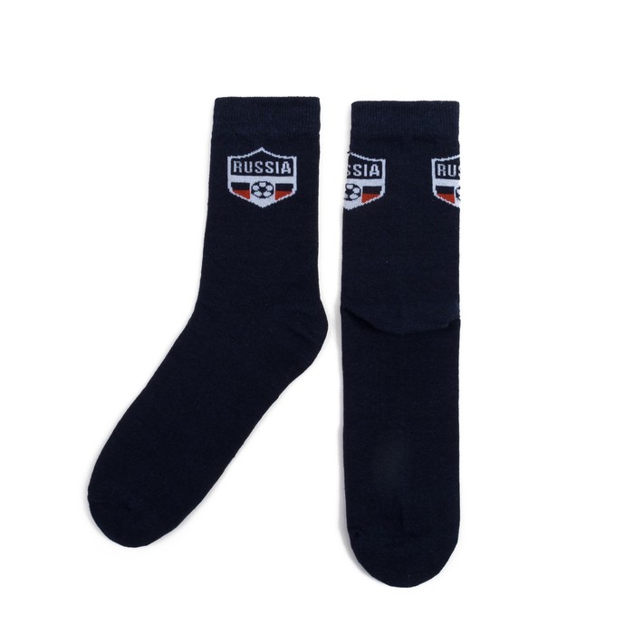 Носки мужские "Russia" синий р-р 41-44 (27-29 см) 80% хл,15% п/а, 5% эл