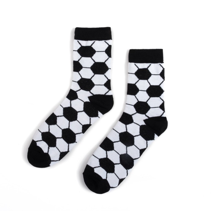 Носки мужские "Мяч" белый р-р 41-44 (27-29 см) 80% хл,15% п/а, 5% эл