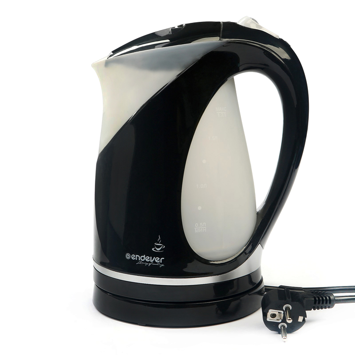 Чайник электрический Endever Skyline KR-313, 2200 Вт, 1.7 л, черный