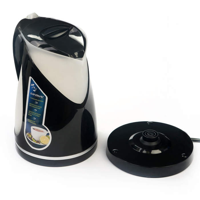 Чайник электрический Endever Skyline KR-313, 2200 Вт, 1.7 л, черный