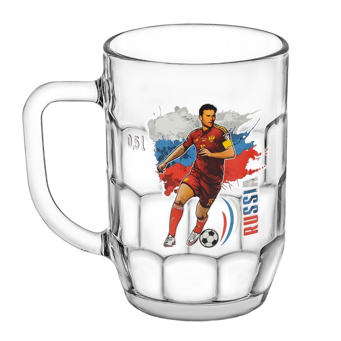 Набор пивных кружек 500 мл "Мировой футбол", 2 шт