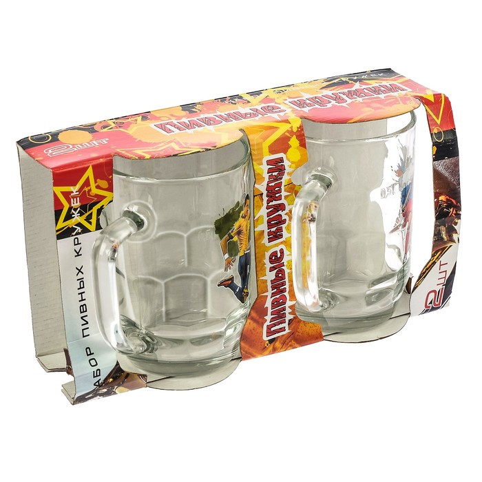 Набор пивных кружек 500 мл "Мировой футбол", 2 шт