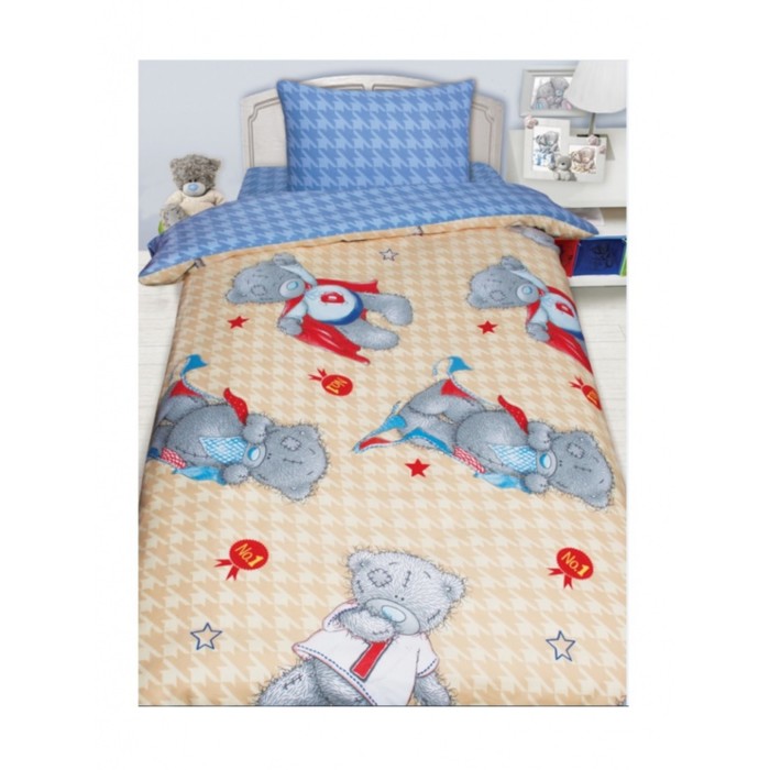 КПБ Teddy, размер 150х215 см, 145х210 см, 50х70 см-1 шт, бежевый, бязь