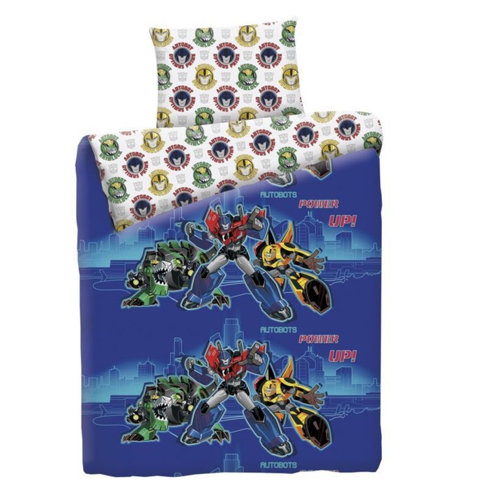 КПБ Transformers, размер 150х215 см, 145х210 см, 50х70 см-1 шт, бежевый, бязь 115 u/м2