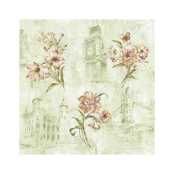 Обои бумажные Саратов Ф528-04 "Лондон-Л+", 0.53 х 10 м