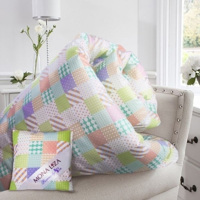 Одеяло Lilac, размер 195х215 см, + саше с ароматом сирени, тик