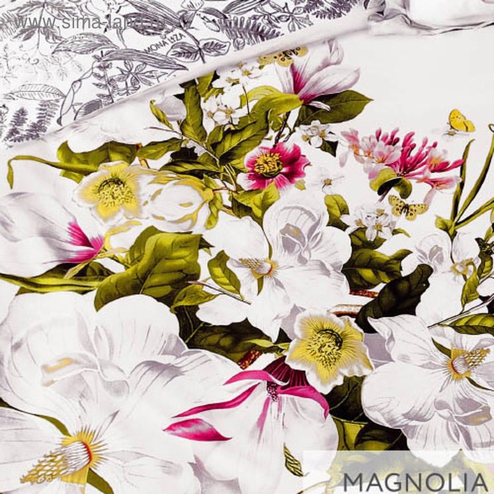 фото Постельное бельё евро magnolia, размер 240x260 см, 200x220 см, 50x70 см - 2 шт, 70x70 см - 2 шт mona liza