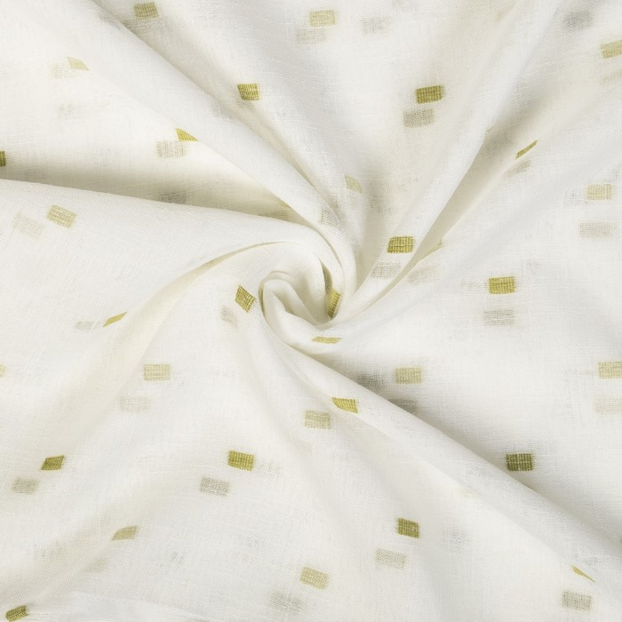 Тюль "Этель" 200х260 см Геометрия зеленый 100% п/э