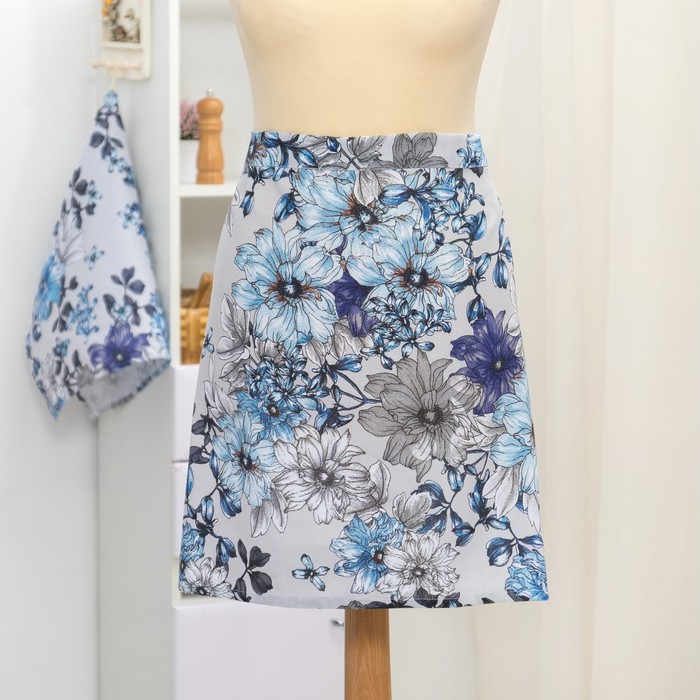 Набор Доляна (фартук 65х45 см + полотенце 45х60 см с петелькой) рогожка, 100% хлопок