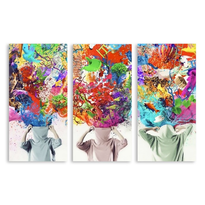 Модульная картина "Взрыв эмоций" 120*77 см