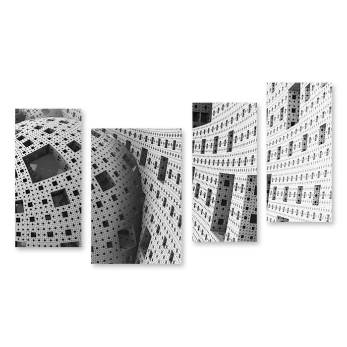 Модульная картина "Многоэтажные иллюзии" 90*53 см