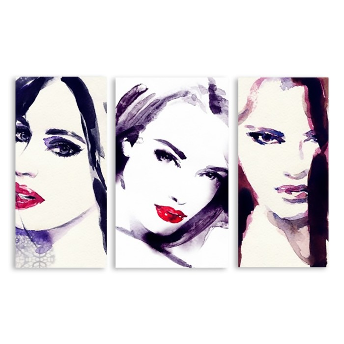 Модульная картина "Девушки" 90*55 см