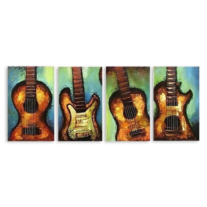 Модульная картина "Гитары" 120*47 см