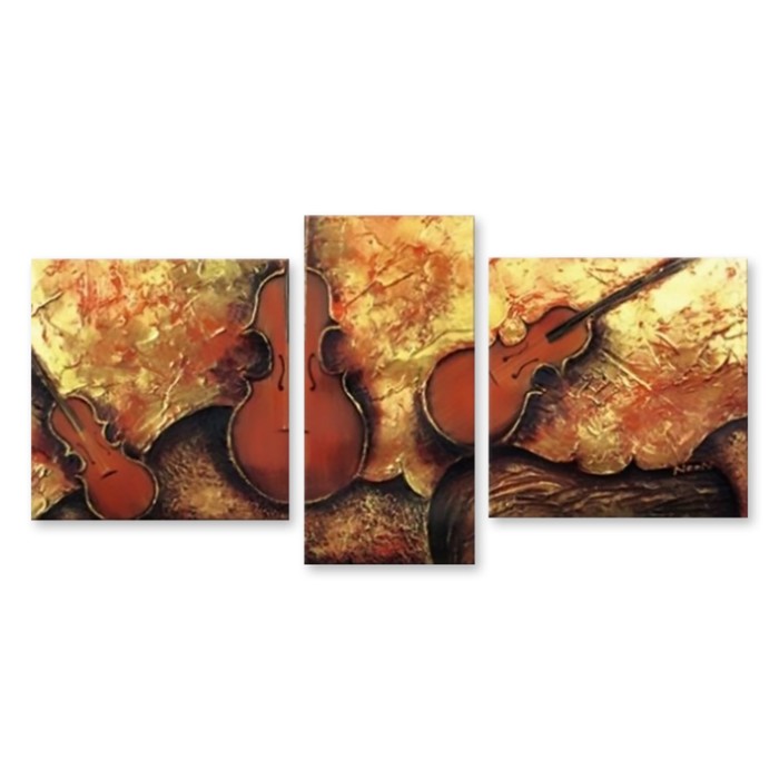 Модульная картина "Скрипки" 90*44 см