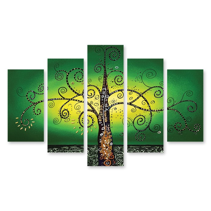 Модульная картина "Денежное дерево" 120*73 см