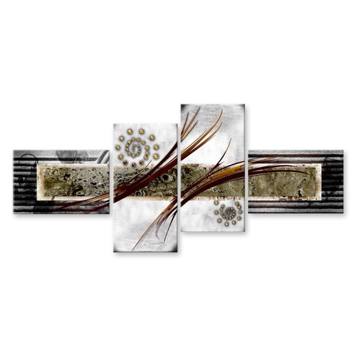 Модульная картина "Взмахи пера" 90*41 см