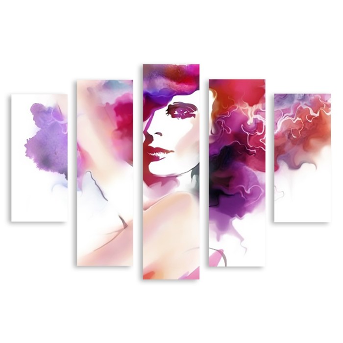 Модульная картина "Девушка" 90*62 см
